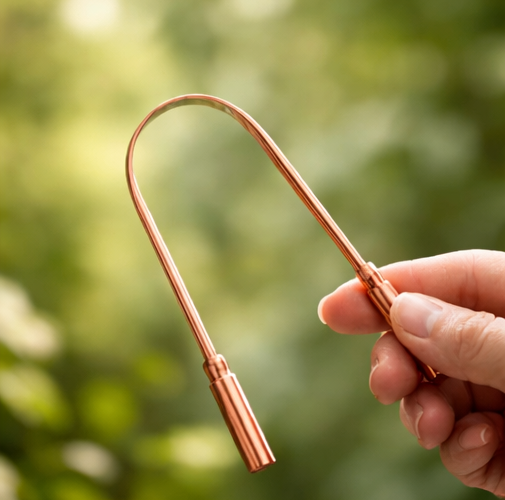 Pure Copper Tongue Scraper