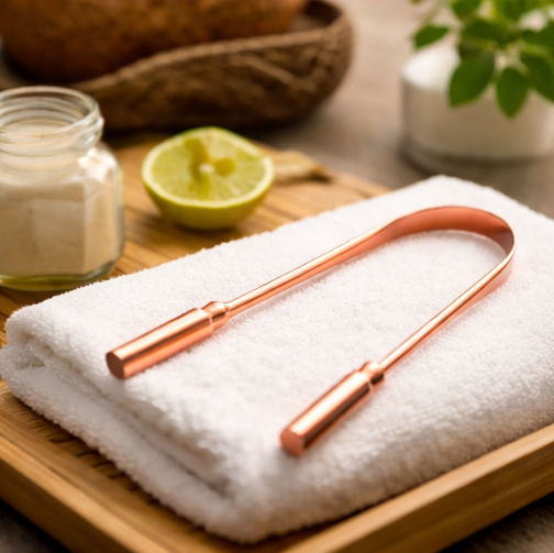 Pure Copper Tongue Scraper